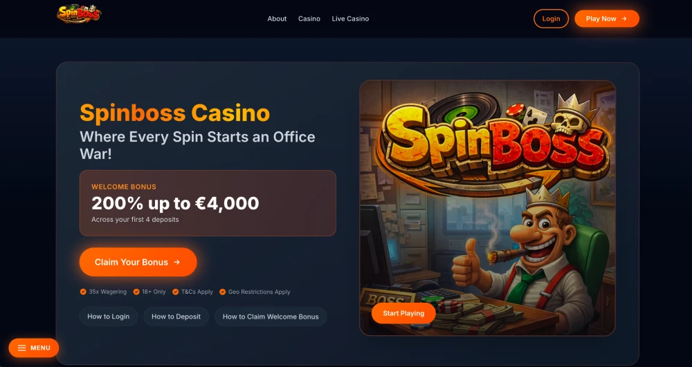 Spinboss site mirror screenshot